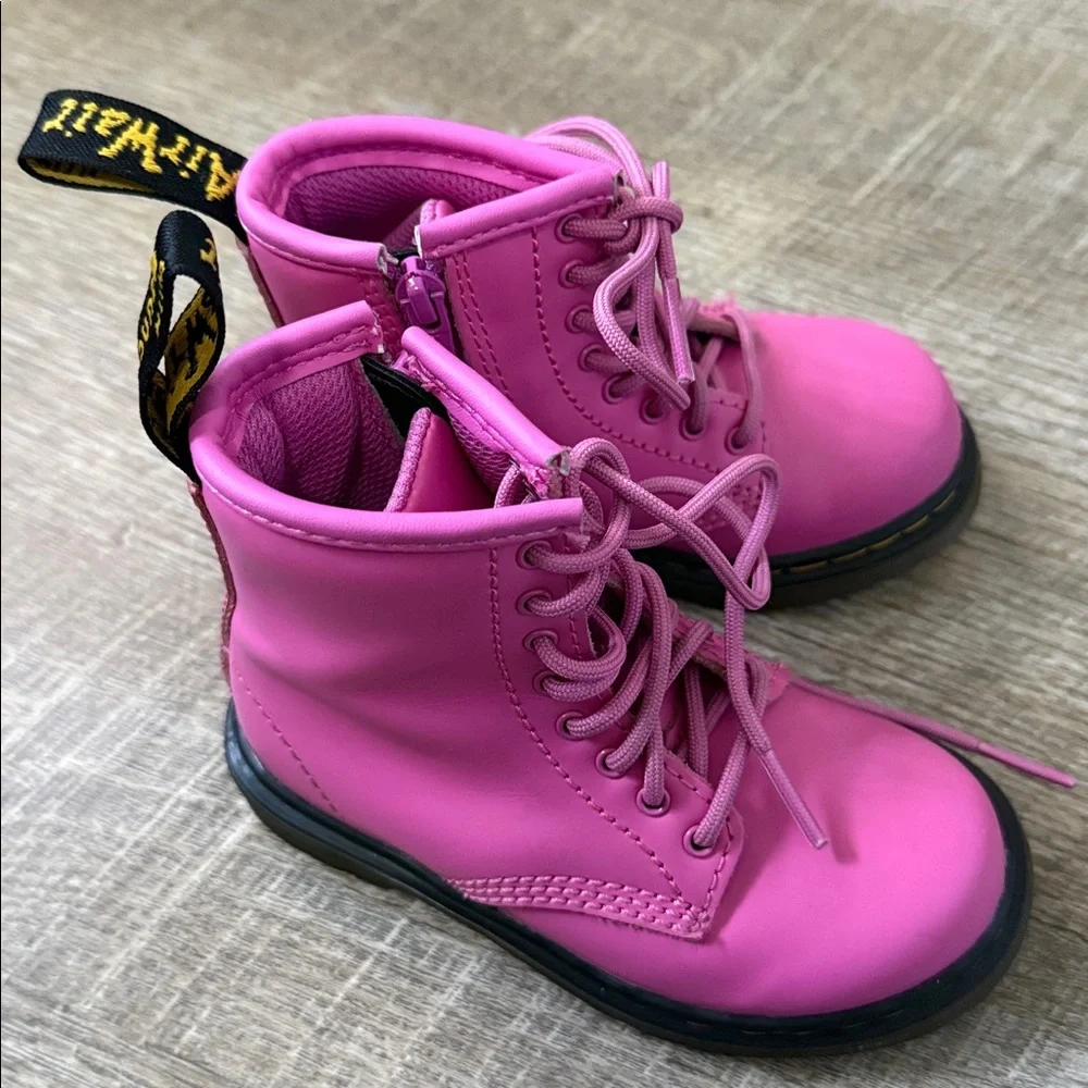 Baby Dr. Martens 1460 Pink Combat Boots Size 7